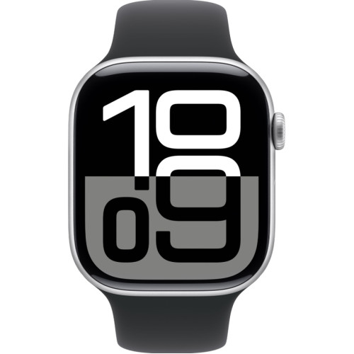Смарт-часы Apple Watch Series 10 46mm Silver Aluminum Case with Black Sport Band M/L