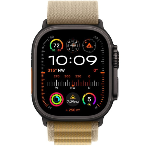 Смарт-часы Apple Watch Ultra 2 (2024) 49mm Black Titanium Case with Tan Alpine Loop S