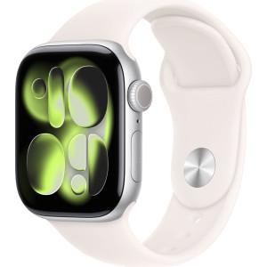 Смарт-часы Apple Watch Series 11 42mm Silver Aluminium Case with Light Blush Sport Band S/M