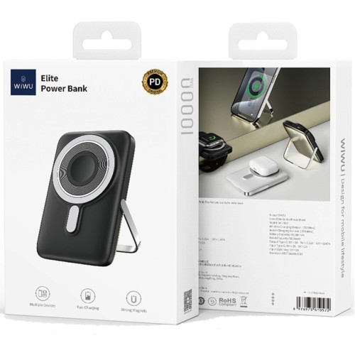 Внешний аккумулятор WiWU Elite Series Magsafe Wi-P018 10000 mAh Black