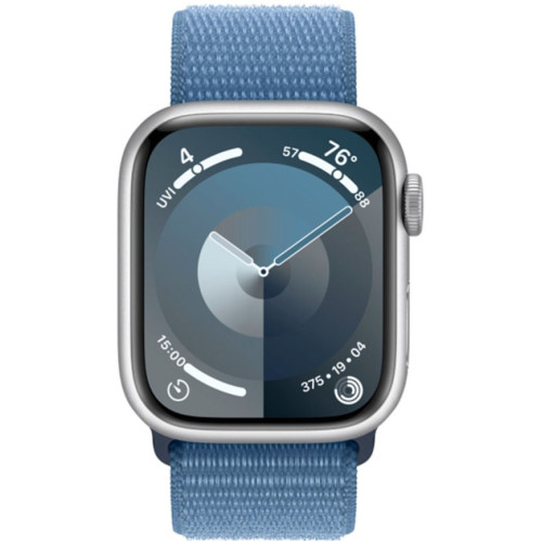 Смарт-часы Apple Watch Series 9 41mm Silver Aluminum Case with Winter Blue Sport Loop (MR923)