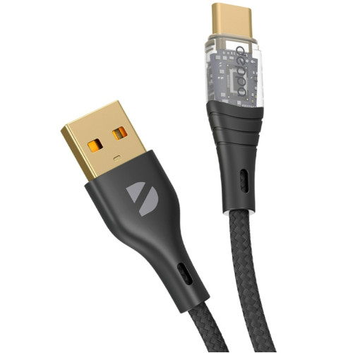 Кабель Deppa Crystal USB-C/USB-C, 60W, 1m, 72500 Black