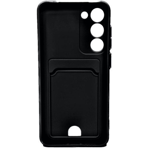 Чехол Silicone Galaxy для S23 Plus c вырезом для карт Black