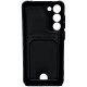 Чехол Silicone Galaxy для S23 Plus c вырезом для карт Black
