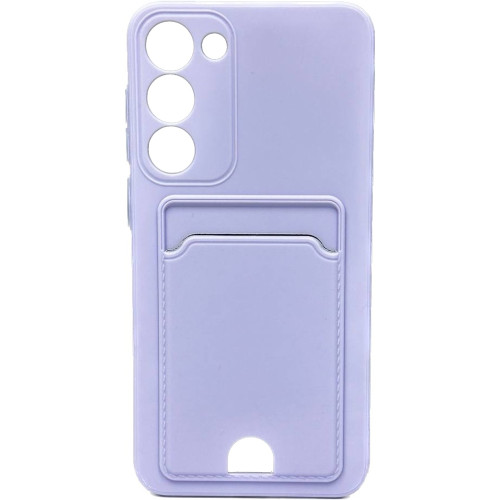Чехол Silicone Galaxy для S23 Plus c вырезом для карт Violet