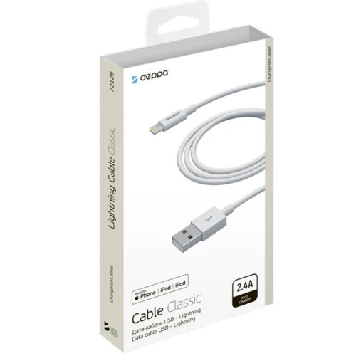 Кабель Deppa USB-A/Lightning 1,2m 72128 White
