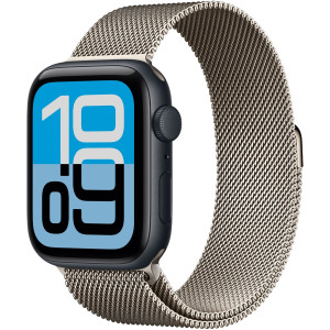 Смарт-часы Apple Watch SE (2025) 44mm Midnight Aluminum Case with Natural Milanese Loop
