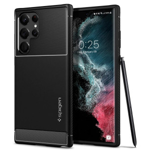 Чехол Spigen Rugged Armor Galaxy S22 Ultra (ACS03914) Matte Black