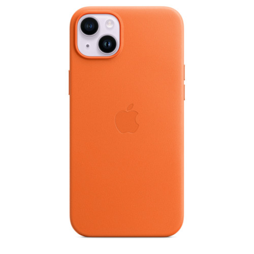 Кожаный чехол Apple для iPhone 14 Plus Orange