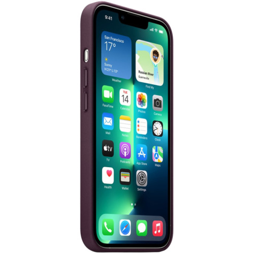 Кожаный чехол Apple MagSafe для iPhone 13 Pro Dark Cherry