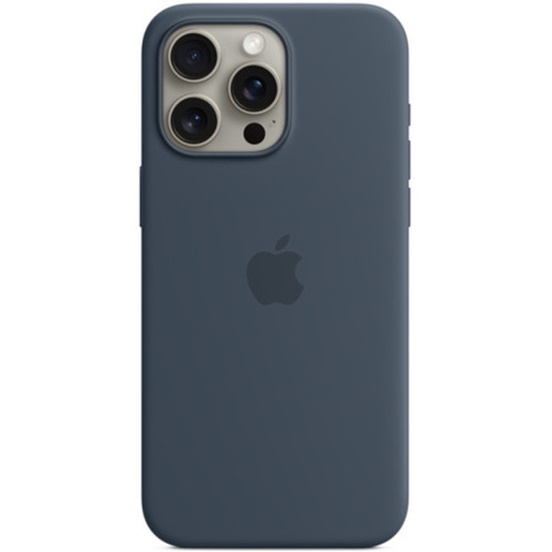 Силиконовый чехол Apple MagSafe для iPhone 15 Pro Max Storm Blue