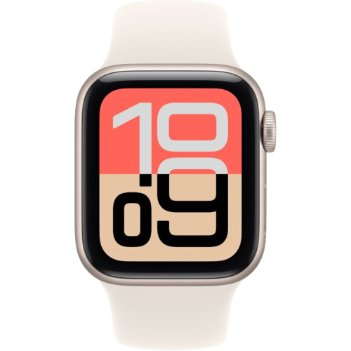 Смарт-часы Apple Watch SE (2025) 40mm Starlight Aluminum Starlight Sport Band S/M