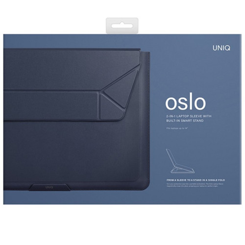 Чехол-подставка Uniq OSLO Laptop Sleeve для ноутбуков 14 Blue