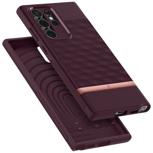 Чехол Spigen Parallax Galaxy S22 Ultra (ACS03941) Burgundy