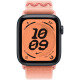 Смарт-часы Apple Watch SE (2025) 44mm Midnight Aluminum Case with Alpenglow Pink Nike Sport Loop