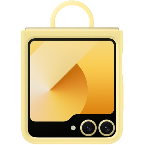 Чехол Samsung Silicone Case with Ring для Galaxy Z Flip6 Yellow