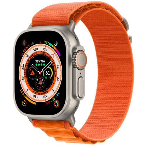 Смарт-часы Apple Watch Ultra GPS + Cellular 49mm Titanium Case with Orange Alpine Loop L