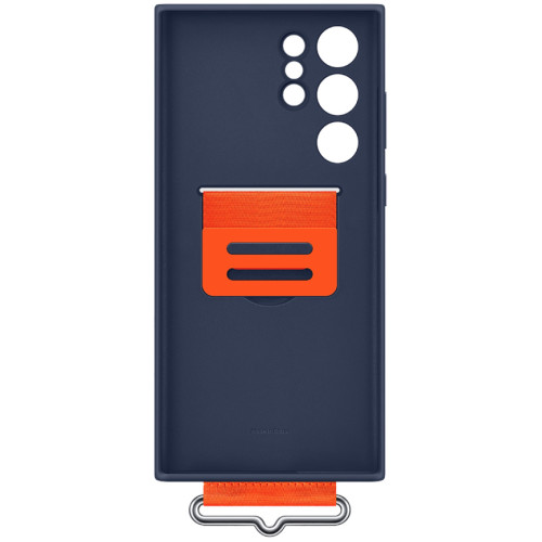 Чехол Samsung Silicone with Strap Cover для Galaxy S22 Ultra (EF-GS908TNEGRU) Dark Blue