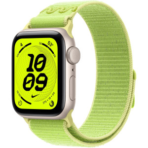 Смарт-часы Apple Watch SE (2025) 40mm Starlight Aluminum Case with Volt Splash Nike Sport Loop