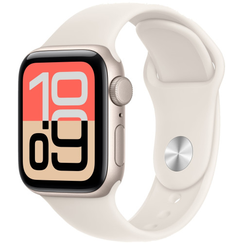 Смарт-часы Apple Watch SE (2025) 40mm Starlight Aluminum Starlight Sport Band S/M